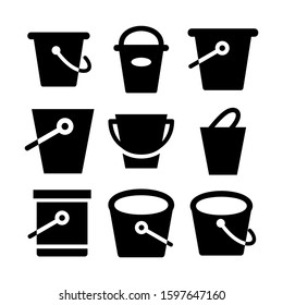 bucket icon isolated sign symbol vector illustration - Collection of high quality black style vector icons
