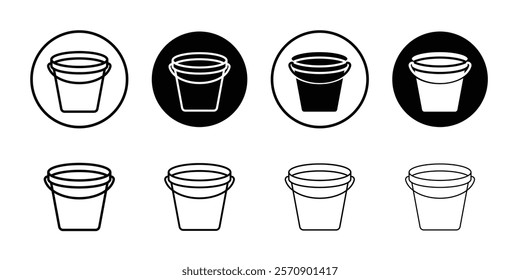 Bucket icon linear logo isolated