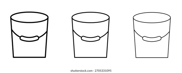 Bucket icon linear style sign for mobile concept and web design.