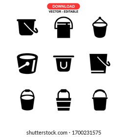 bucket icon or logo isolated sign symbol vector illustration - Collection of high quality black style vector icons
