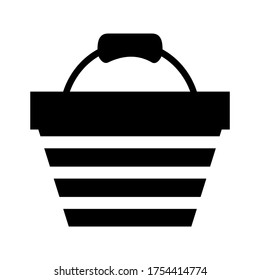 bucket icon or logo isolated sign symbol vector illustration - high quality black style vector icons
