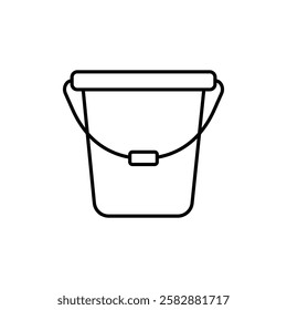 Bucket icon logo sign set vector outline