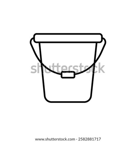 Bucket icon logo sign set vector outline