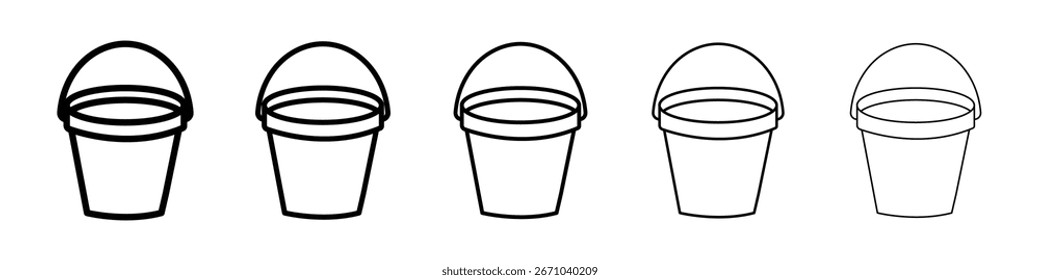 Logotipo de icono de cubo en líneas de trazo colección