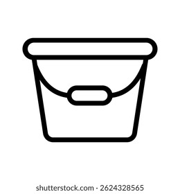 Bucket icon. for mobile concept color editable