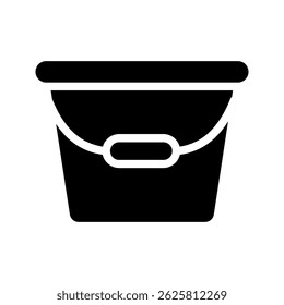 Bucket icon. for mobile concept color editable