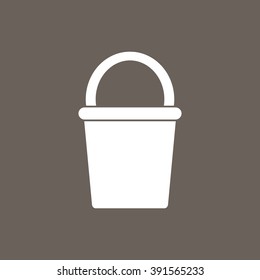 Bucket Icon on Dark Gray Color. Eps-10.