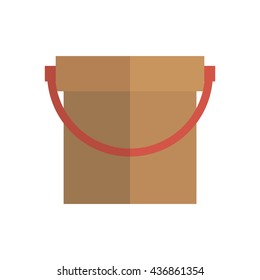 Bucket. Icon on isolated background