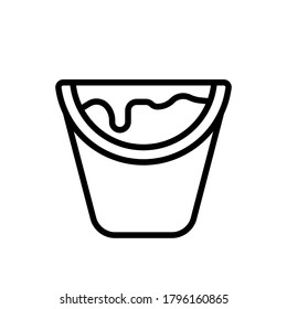 Bucket icon on white background