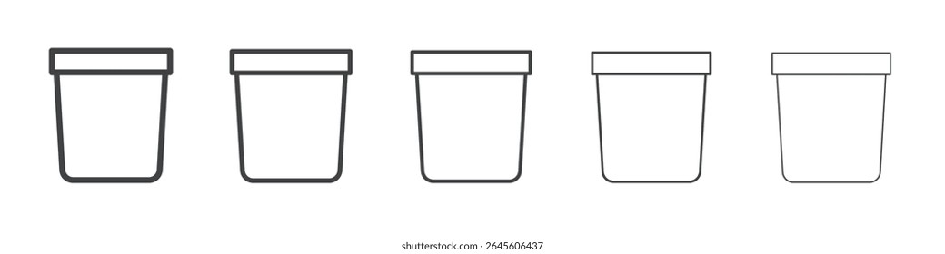 Icono de cubo Vector de ilustración de contorno
