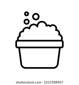 bucket icon. Outline style design isolated on white background