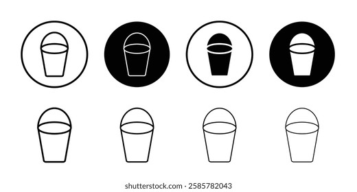 Bucket icon Outline thin set pack series