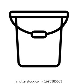 Diseño vectorial de contorno de icono de cubo