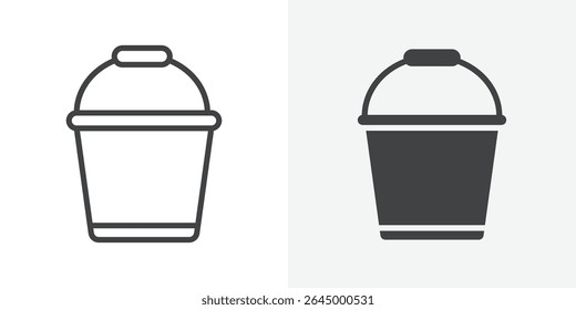 bucket icon Outline vector sign