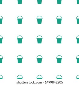 bucket icon pattern seamless white background. Editable filled bucket icon. bucket icon pattern for web and mobile.