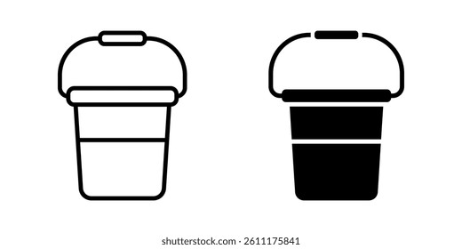 Bucket icon set. for mobile concept and web design on white background