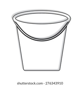 Bucket icon with shadow