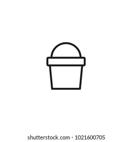 bucket icon. sign design