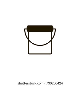 bucket icon. sign design