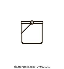 bucket icon. sign design