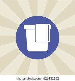 bucket icon. sign design. background