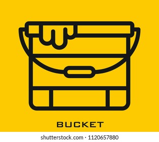 Bucket icon signs