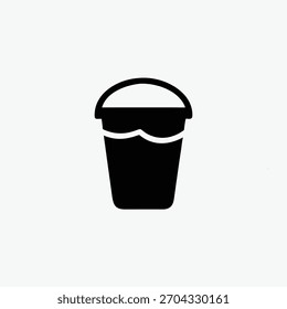 bucket icon silhoutte vector style vector template