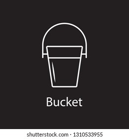 bucket icon icon. Simple element illustration. bucket icon symbol design from Construction collection set. Can be used in web and mobile