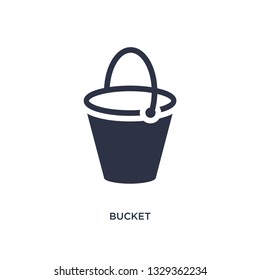 bucket icon. Simple element illustration from construction tools concept. bucket editable symbol design on white background. Can be use for web and mobile.