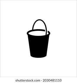 bucket icon. Simple element illustration from construction tools concept. bucket editable symbol design on white background. eps 10