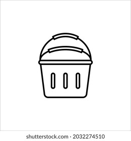 bucket icon. Simple element illustration from construction tools concept. bucket editable symbol design on white background. eps 10