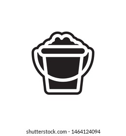 bucket icon. Simple glyph, flat vector of Laundry icons for UI and UX, website or mobile application