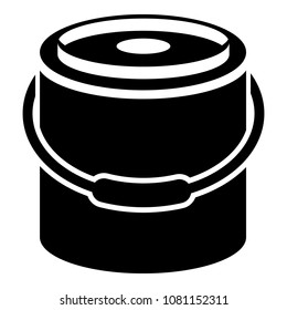 Bucket icon. Simple illustration of bucket vector icon for web