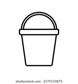 bucket icon Simple outline illustration