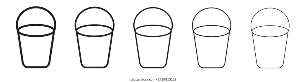 Icono de cubo. Estilo de contorno simple. Elementos gráficos.
