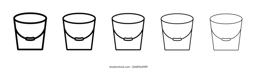Bucket icon Symbol concept for web design.simple line vector icon. logo illustration.