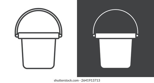 bucket icon symbol illustration logo