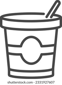 Imagen vectorial del símbolo de icono del cubo. Ilustración de la imagen de diseño del contorno de lavado del equipo de limpieza de cubos. EPS 10