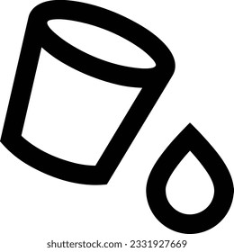 Bucket icon symbol vector image. Illustration of the bucket cleaning equipment washing outline design image. EPS 10