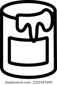 Bucket icon symbol vector image. Illustration of the bucket cleaning equipment washing outline design image. EPS 10