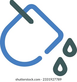 Bucket icon symbol vector image. Illustration of the bucket cleaning equipment washing outline design image. EPS 10