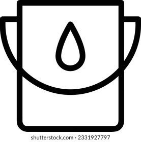 Bucket icon symbol vector image. Illustration of the bucket cleaning equipment washing outline design image. EPS 10