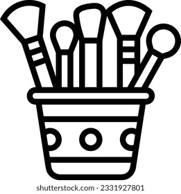 Imagen vectorial del símbolo de icono del cubo. Ilustración de la imagen de diseño del contorno de lavado del equipo de limpieza de cubos. EPS 10