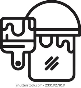 Bucket icon symbol vector image. Illustration of the bucket cleaning equipment washing outline design image. EPS 10