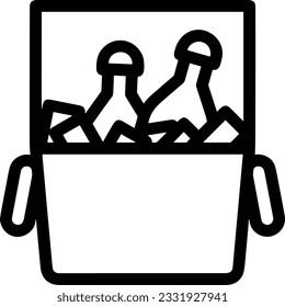 Bucket icon symbol vector image. Illustration of the bucket cleaning equipment washing outline design image. EPS 10