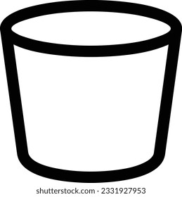Bucket icon symbol vector image. Illustration of the bucket cleaning equipment washing outline design image. EPS 10