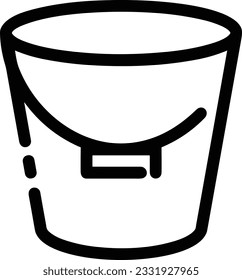 Bucket icon symbol vector image. Illustration of the bucket cleaning equipment washing outline design image. EPS 10