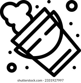 Bucket icon symbol vector image. Illustration of the bucket cleaning equipment washing outline design image. EPS 10
