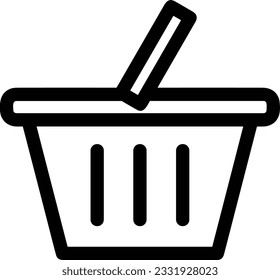 Bucket icon symbol vector image. Illustration of the bucket cleaning equipment washing outline design image. EPS 10