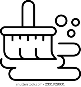 Bucket icon symbol vector image. Illustration of the bucket cleaning equipment washing outline design image. EPS 10